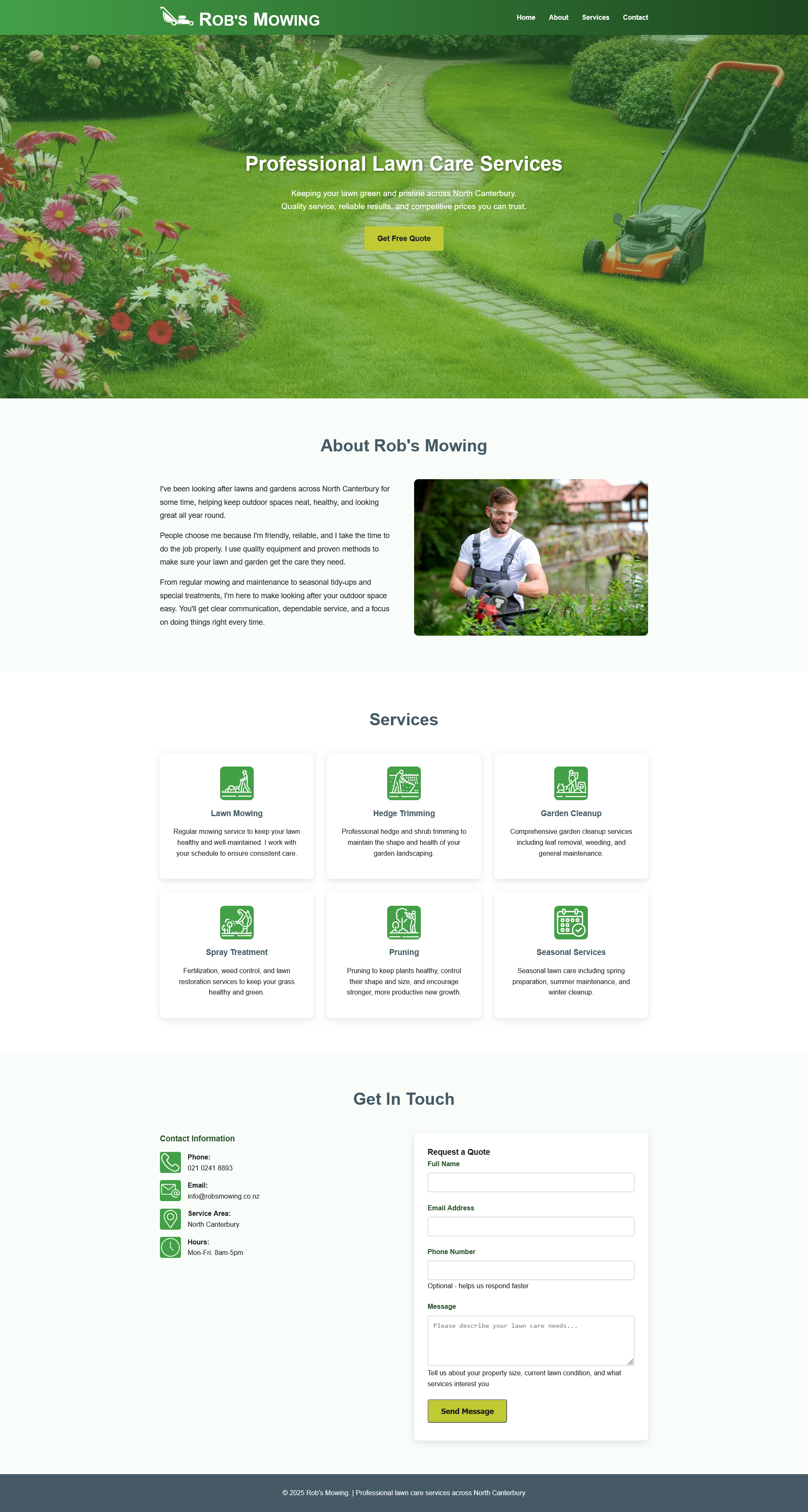 Rob's Mowing - Professional Lawn Care Services